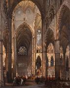 Victor-Jules Genisson Interior of Westminster Abbey USA oil painting artist